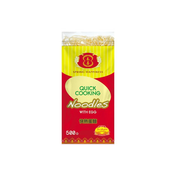 Quick Cooking Noodles With Egg (500g) - Spring Happiness