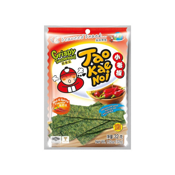 Japanese Crispy Seaweed Snack Hot & Spicy Flavour (32g) - Taokaenoi